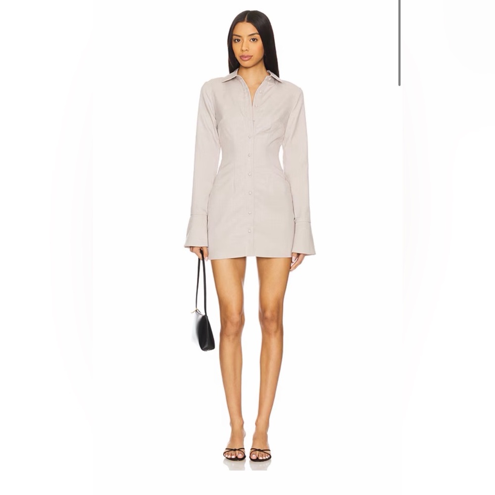 NWT Belina Mini Dress in Grey - ALL THE WAYS - revolve - long sleeve dress
